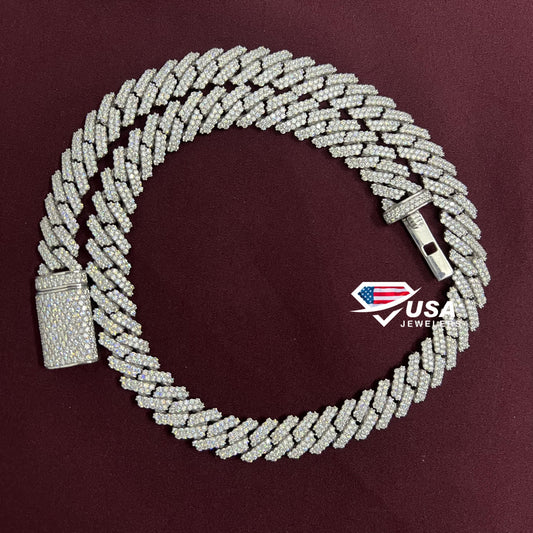 12MM VVS Lab Diamond Miami Cuban Link Chain