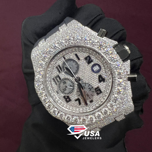 41MM VVS Moissanite Diamond Men's Wrist Watch