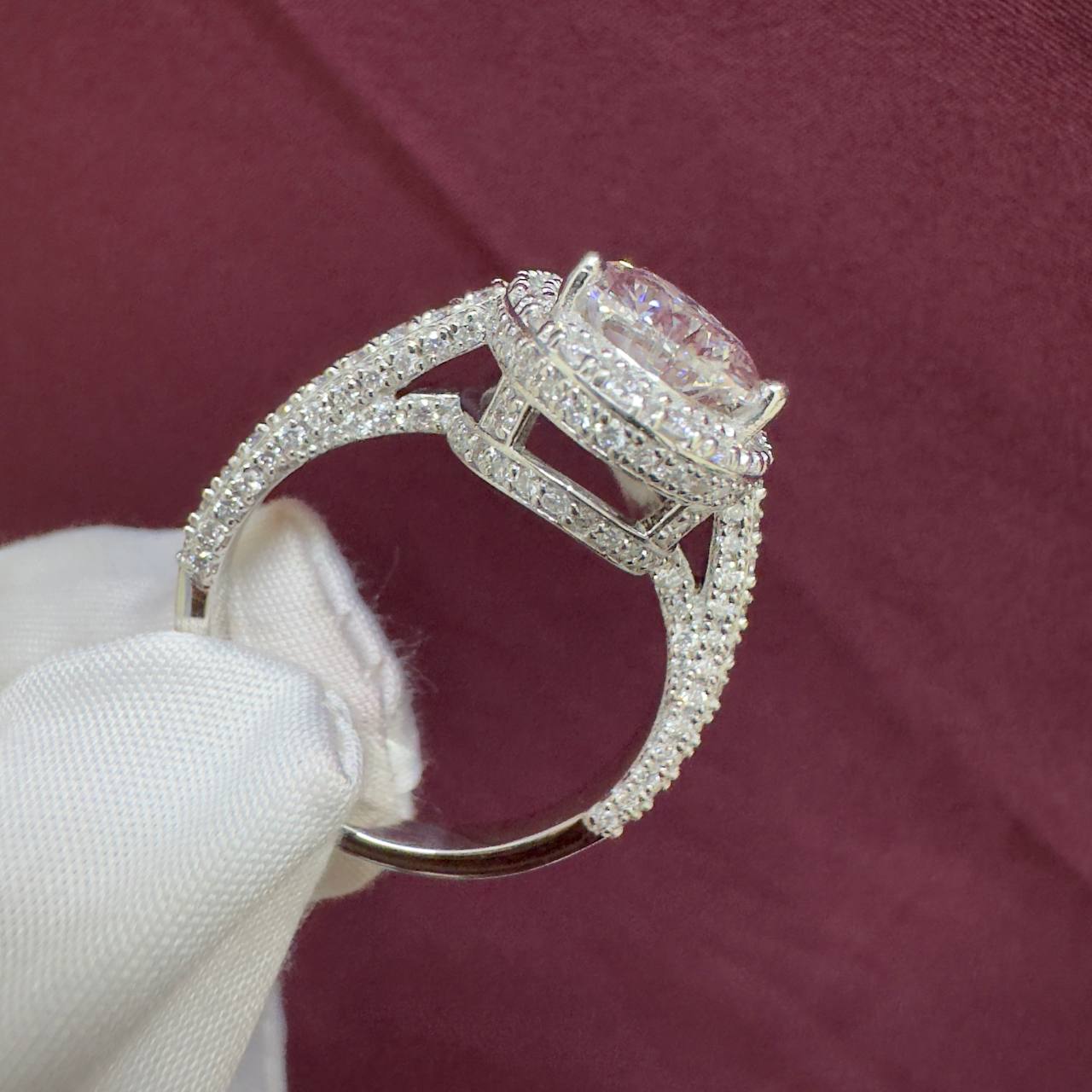 4CT DVS1 Lab Grown Diamond Pear Cut Engagement ring For Women