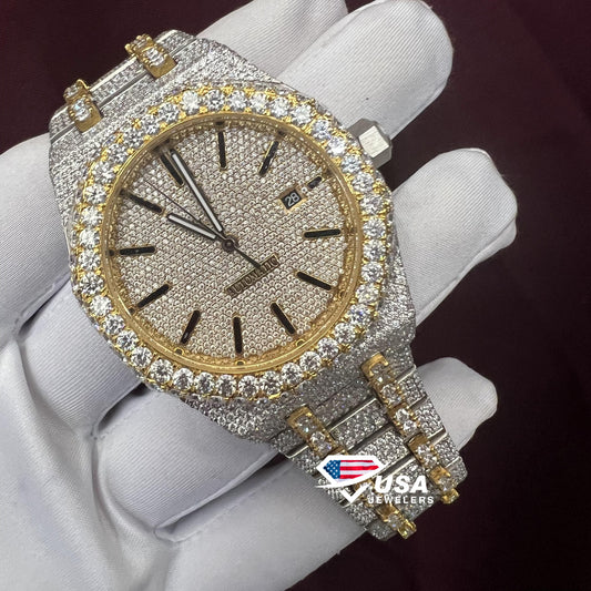 41MM VVS1 Moissanite Diamond Studded Watch
