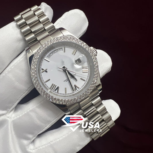 41MM Only Bezel Moissanite Hiphop Watch