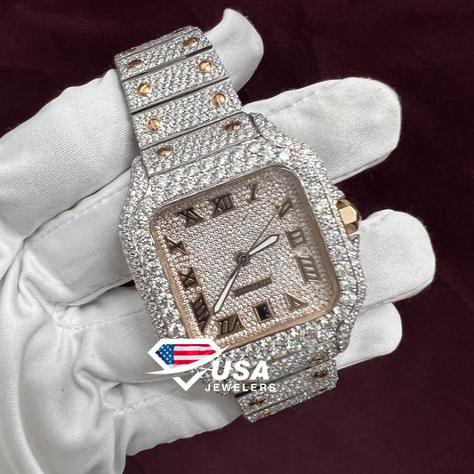 41 MM VVS Moissanite Diamond Automatic Watch