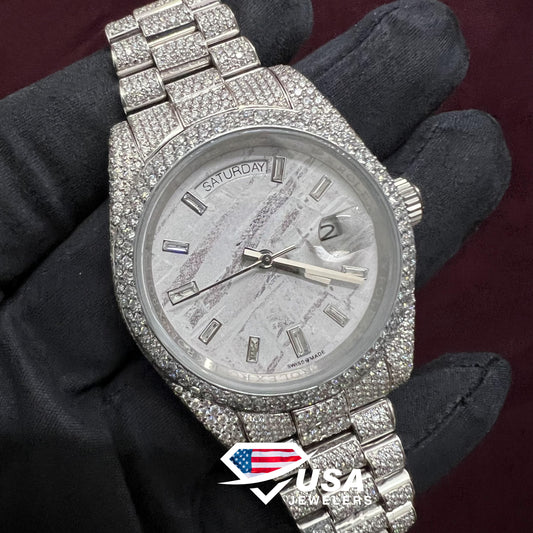 41MM Moissanite Diamond Fully Iced Out Watch