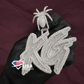 Customized Letter Logo Pendant ,925 Sterling silver Moissanite Hip Hop Pendant