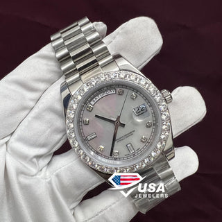41MM Only Bezel Moissanite Diamond Watch