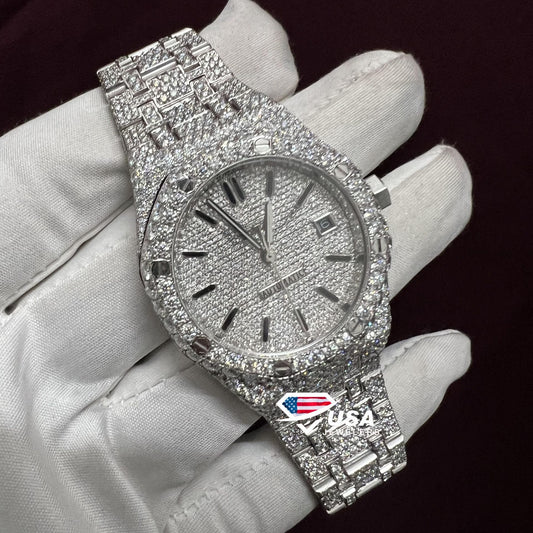 VVS Moissanite Diamond Fully Iced Out Hip Hop Watch