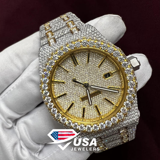 41MM Moissanite Fully Loaded Diamond Watch