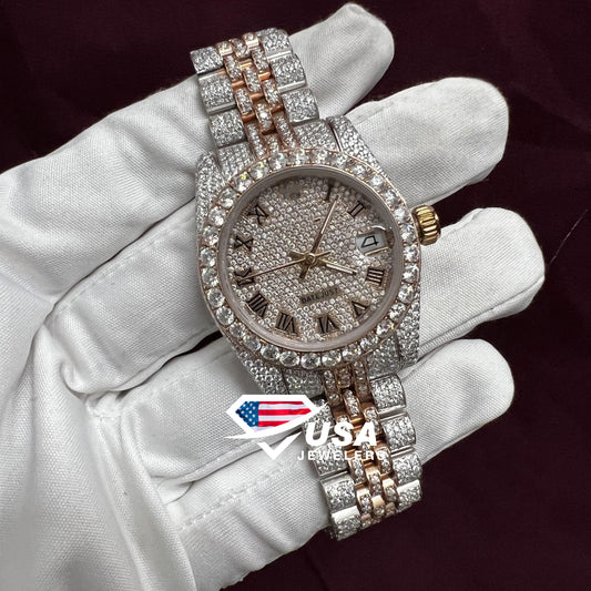 32MM VVS Moissanite Diamond Ladies Watch