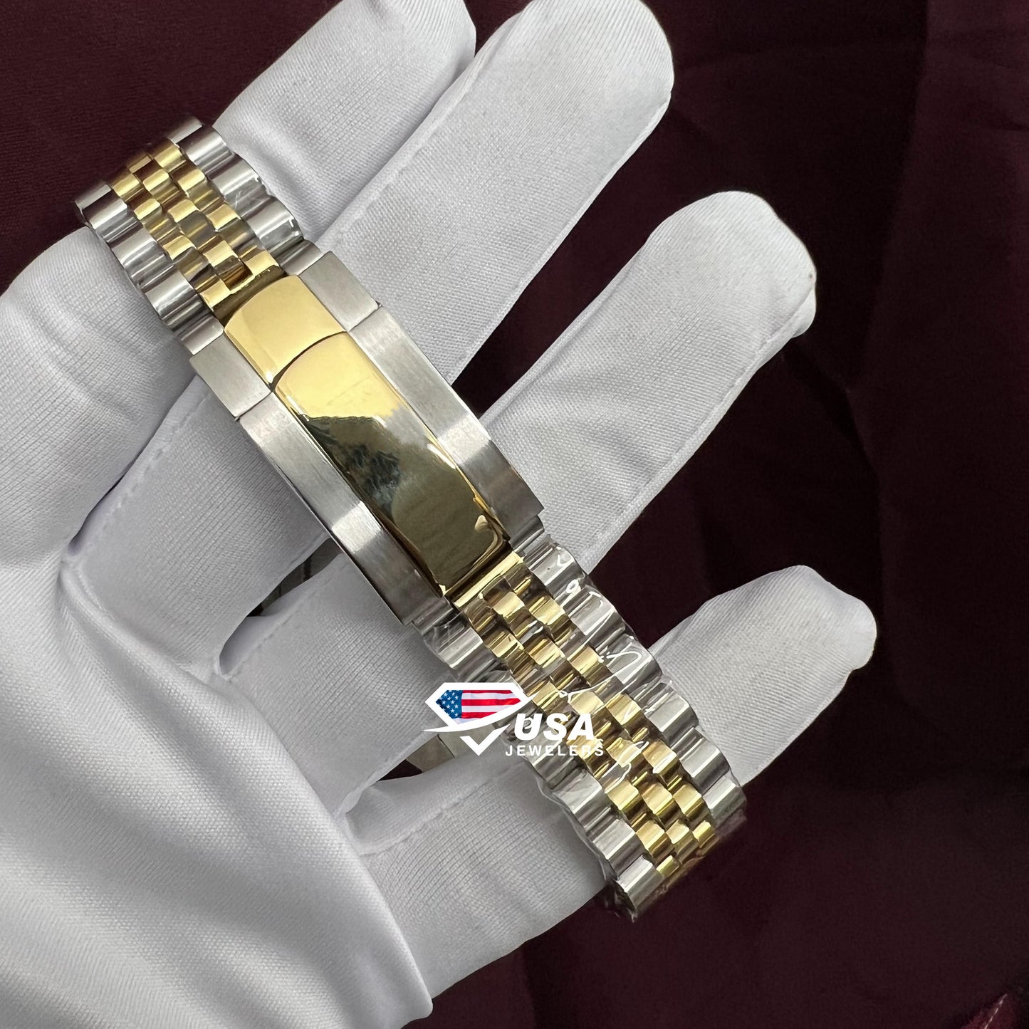 41MM Moissanite Studded Bezel Dial Watch