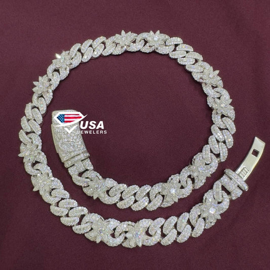 VVS Lab Grown Diamond White Gold Customized Miami Cuban Chain