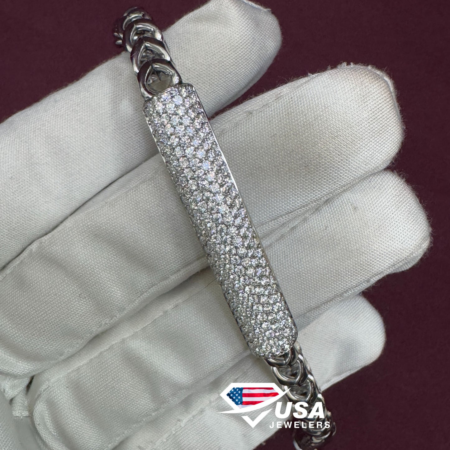 VVS Lab Diamond With 925 Sterling Silver Bracelet For Unisex