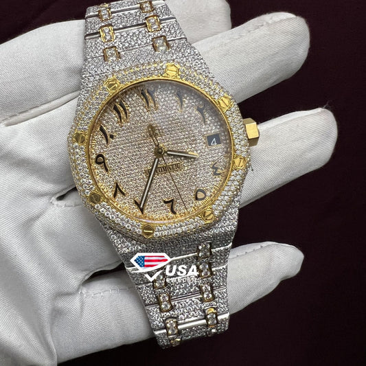 41mm Moissanite Diamond Fully Iced Out Hip Hop Watch