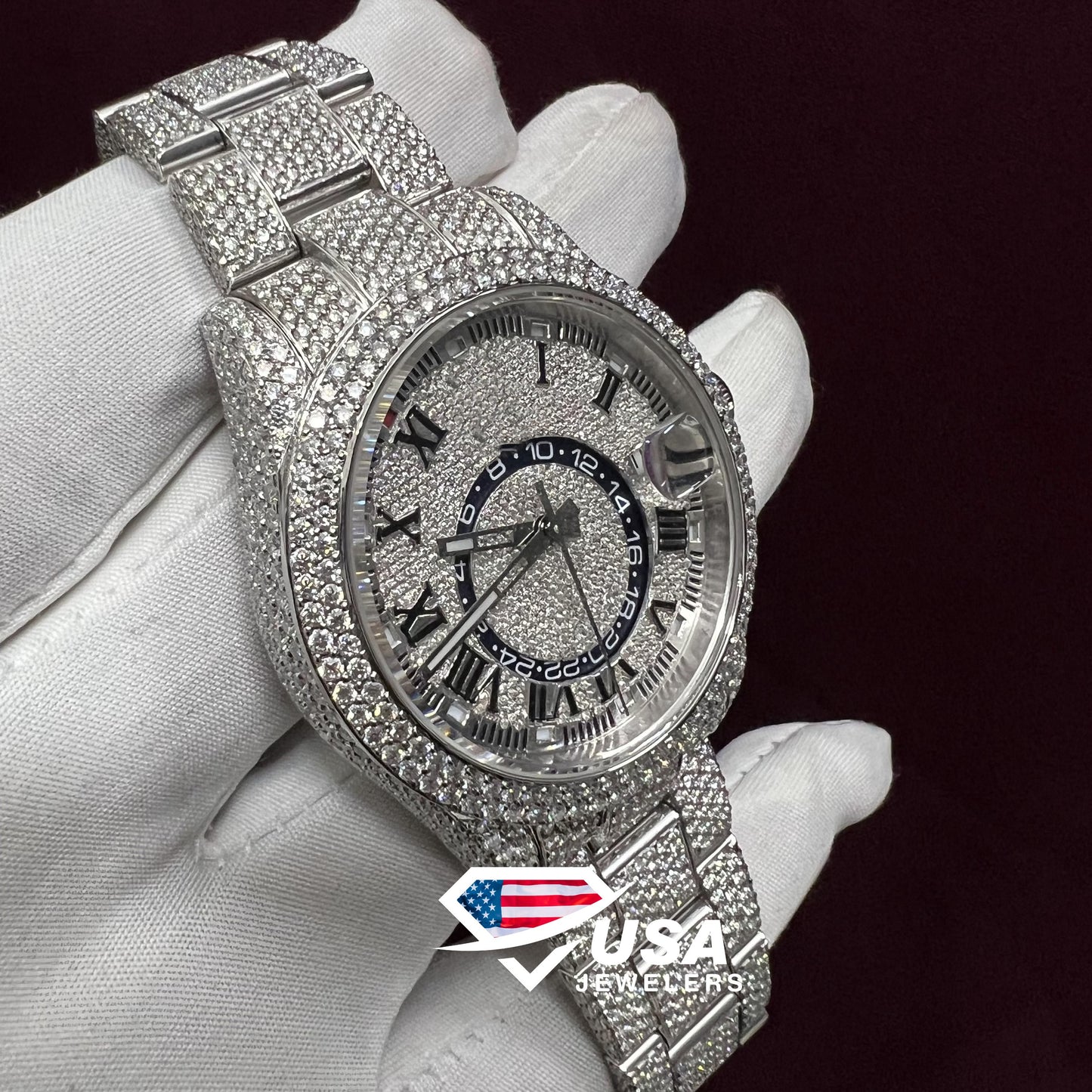 41MM VVS Moissanite Diamond Watch