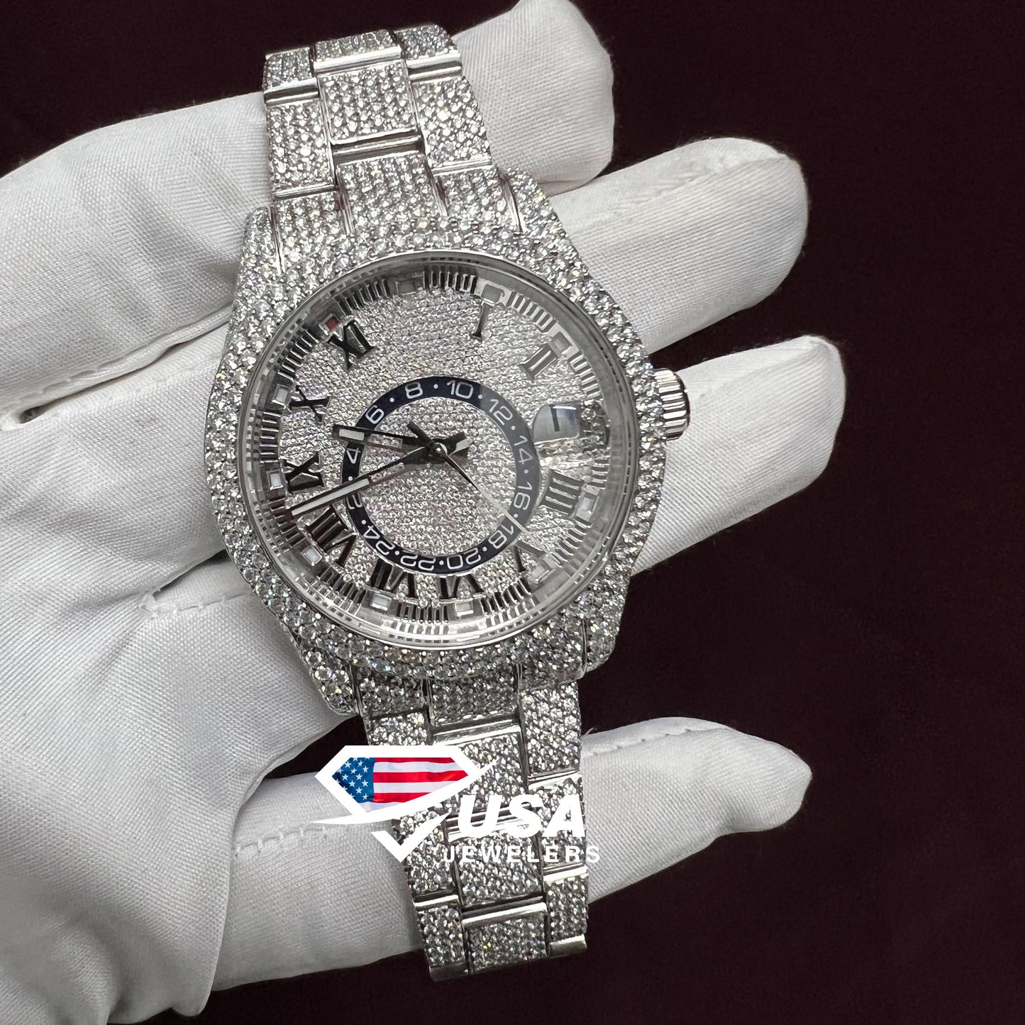 41MM VVS Moissanite Diamond Watch