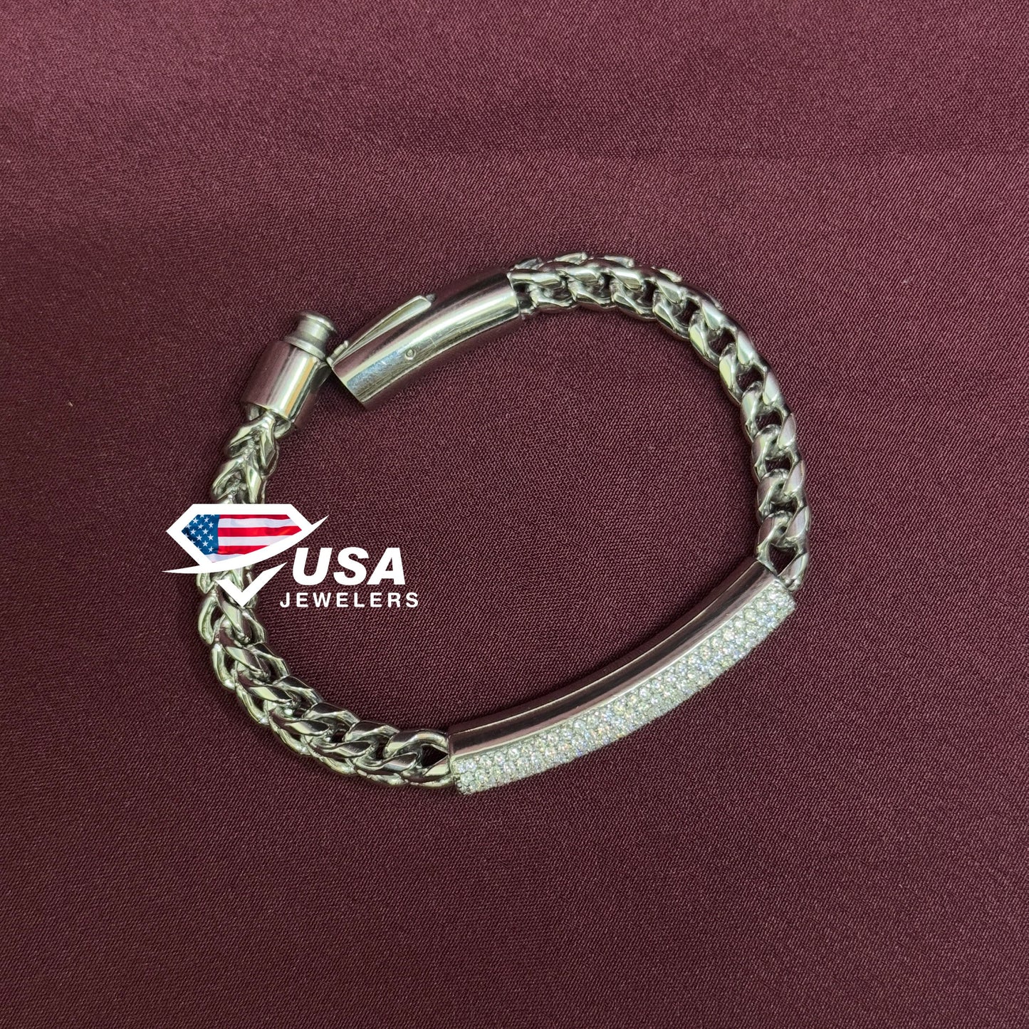 VVS Lab Diamond With 925 Sterling Silver Bracelet For Unisex