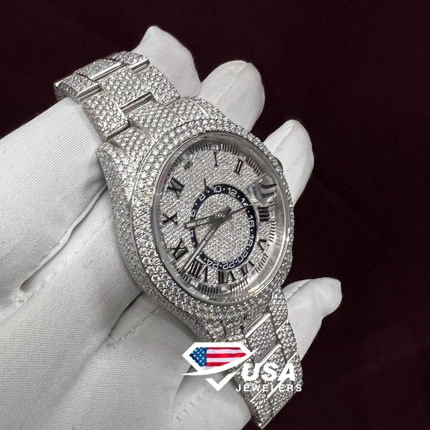 41MM VVS Moissanite Diamond Watch