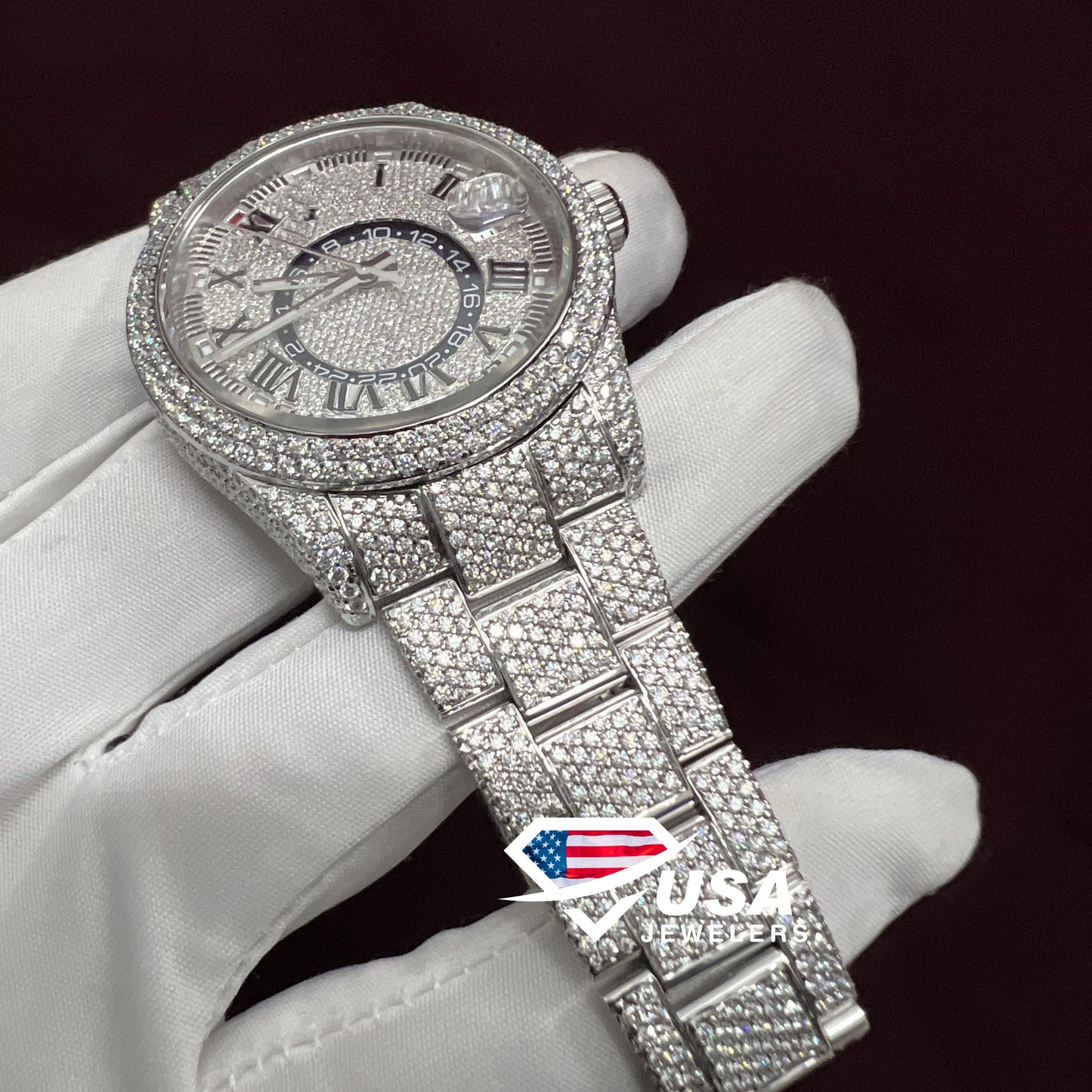 41MM VVS Moissanite Diamond Watch