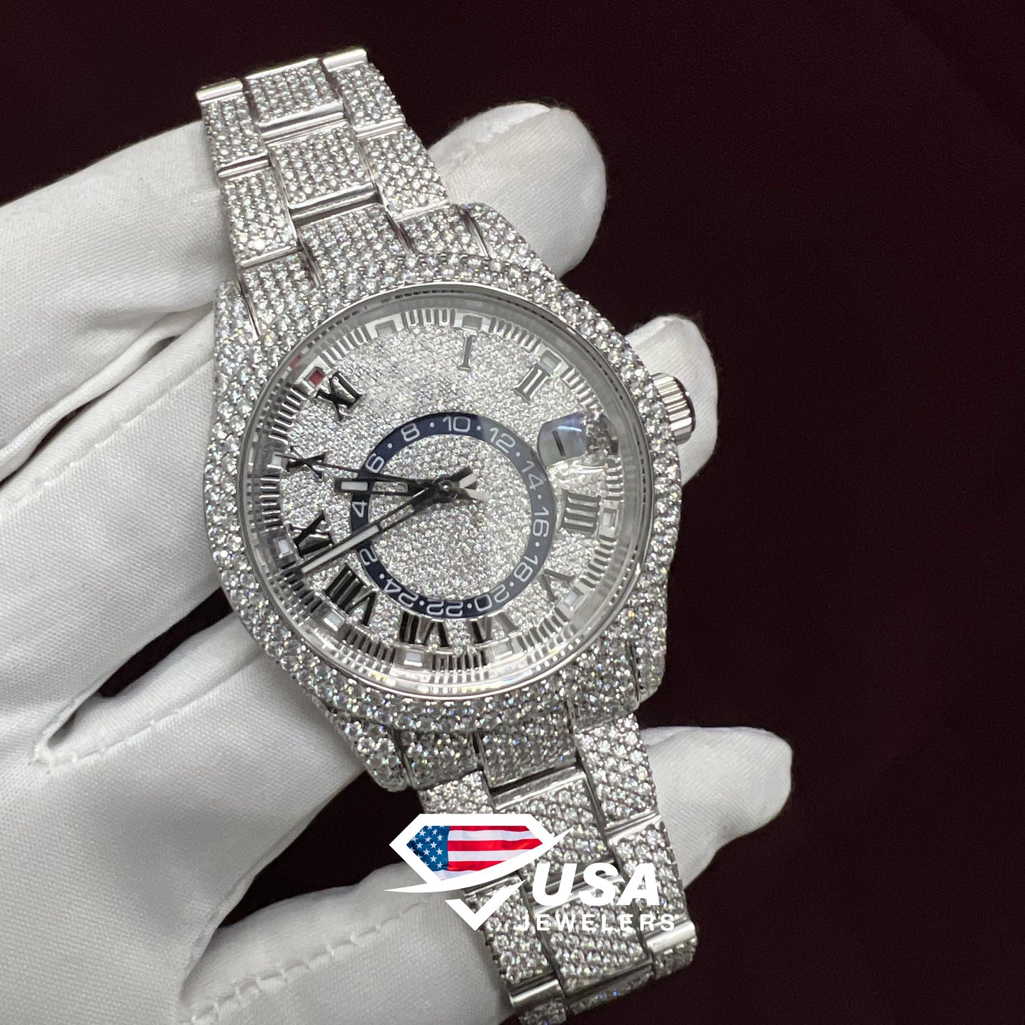 41MM VVS Moissanite Diamond Watch