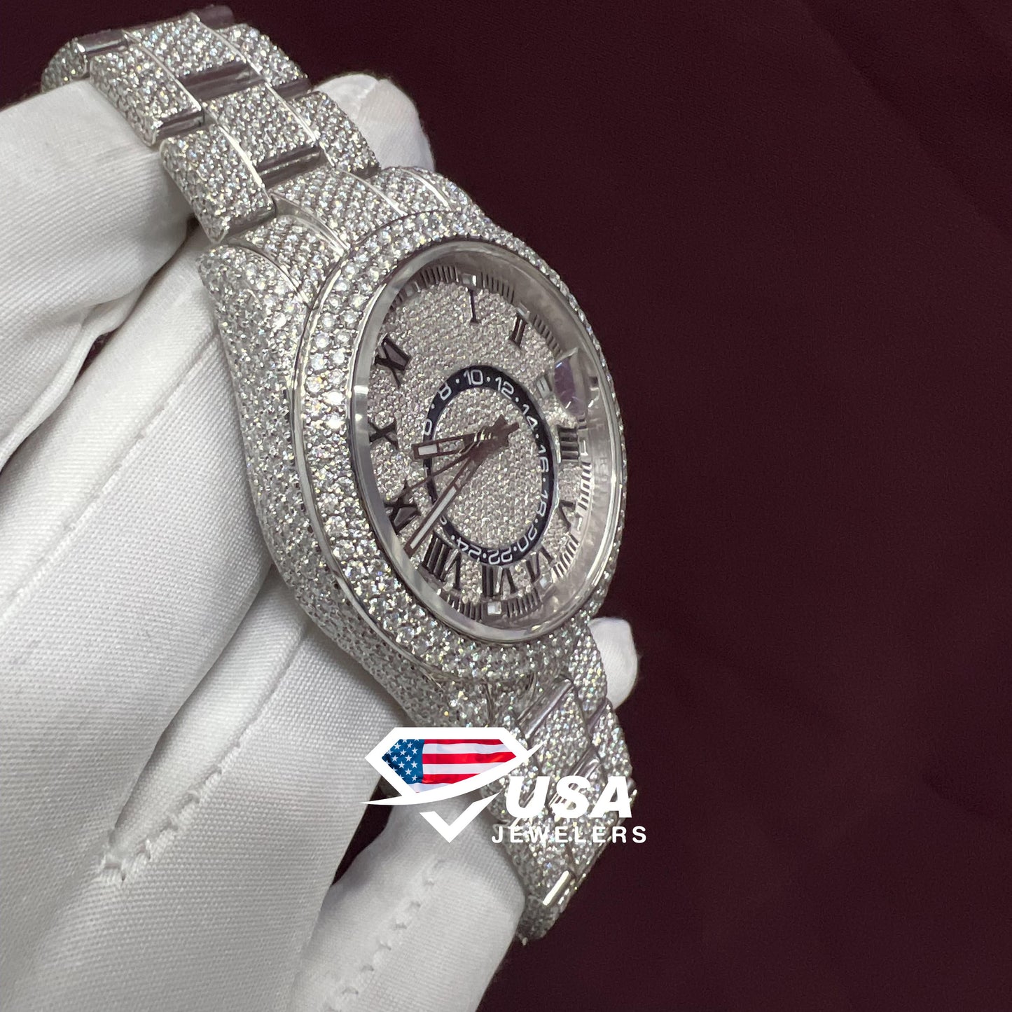 41MM VVS Moissanite Diamond Watch