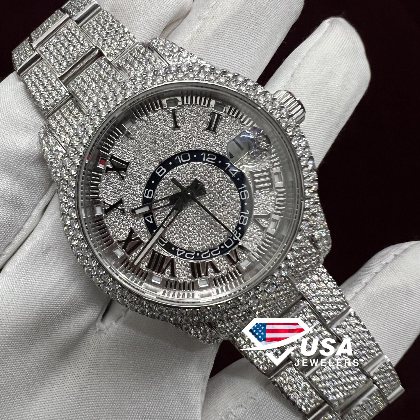 41MM VVS Moissanite Diamond Watch