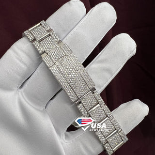 41MM VVS Moissanite Diamond Bust Down Watch