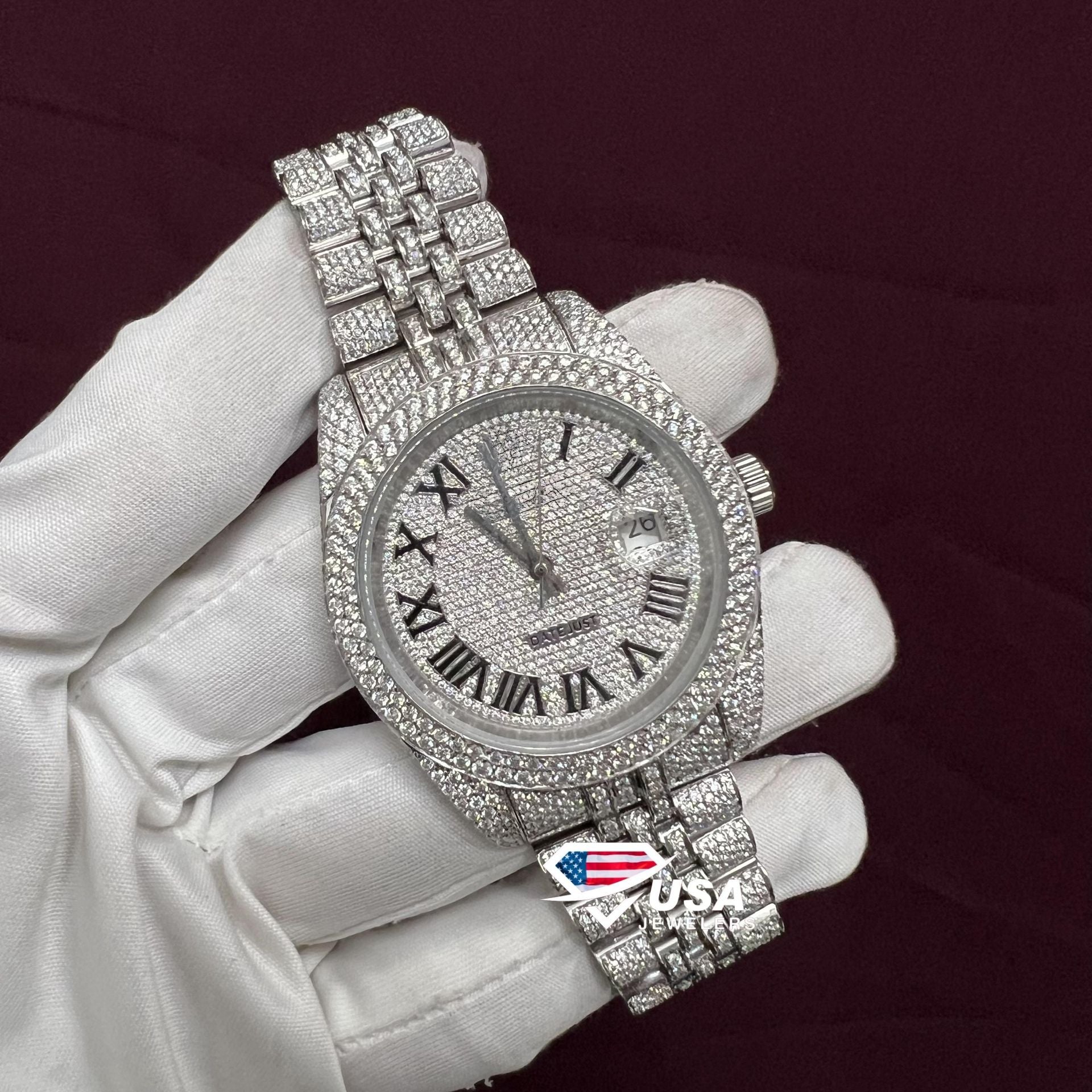 41mm VVS Moissanite Raper Diamond Hip Hop Watch – USA JEWELLERS