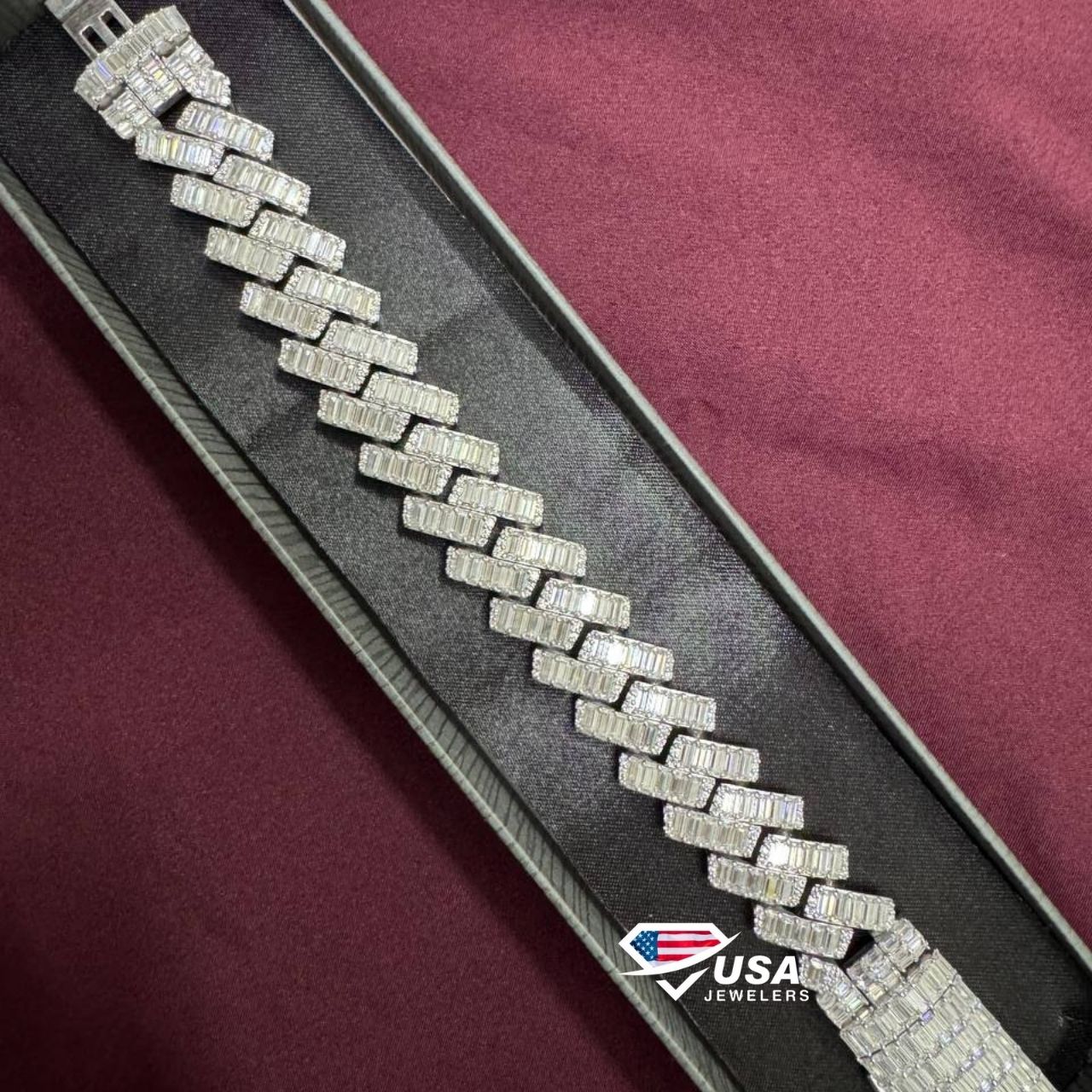 18mm VVS Lab Grown Diamond 925 Sterling Silver Miami Cuban Bracelet for men