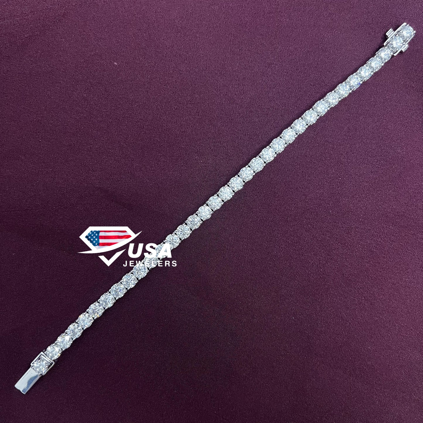 6mm Round Lab Diamond 14K Gold Tennis Bracelet for unisex