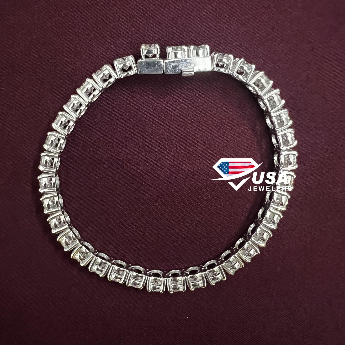 6mm Round Lab Diamond 14K Gold Tennis Bracelet for unisex