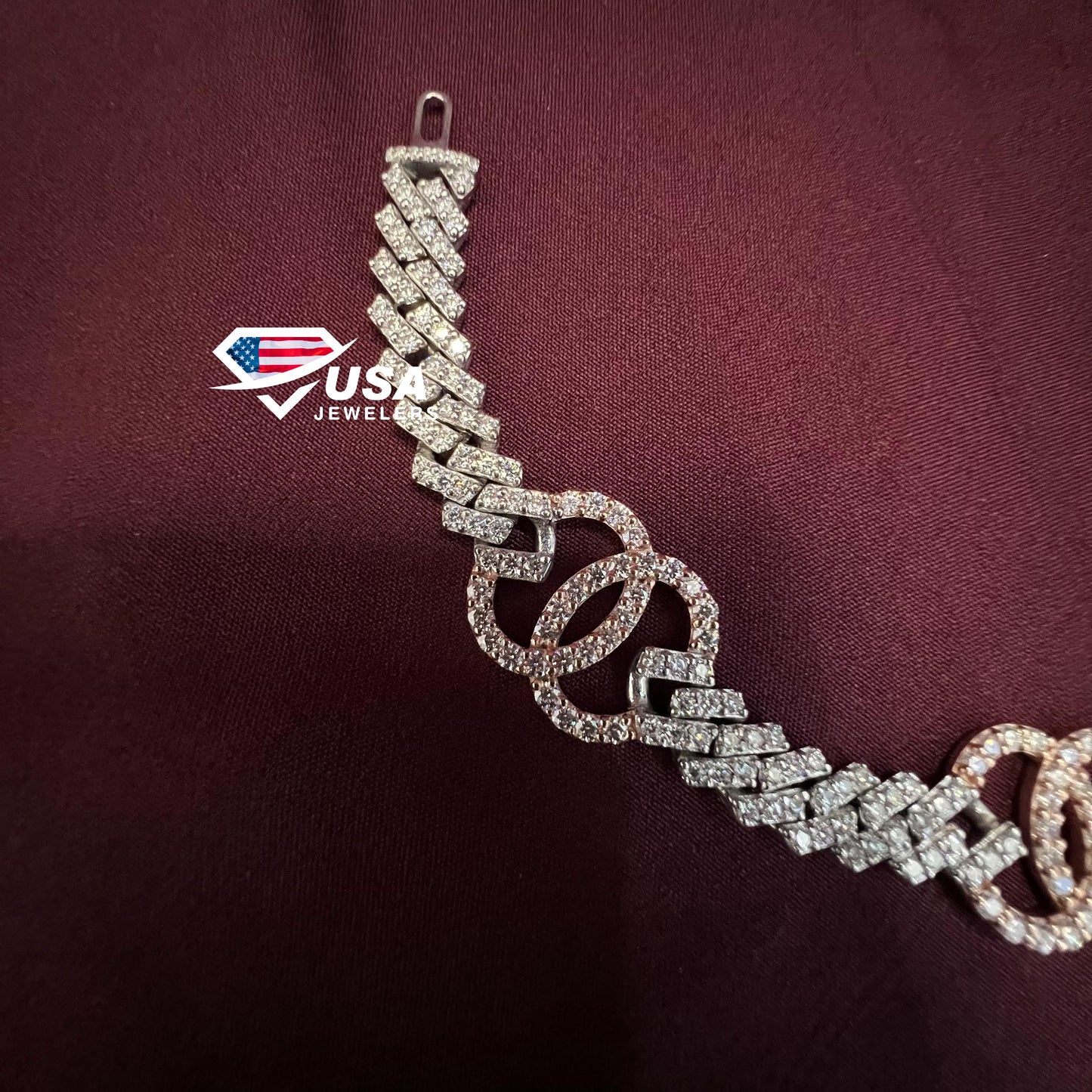 VVS Lab Diamond classic Style 14K Rose Gold  Bracelet