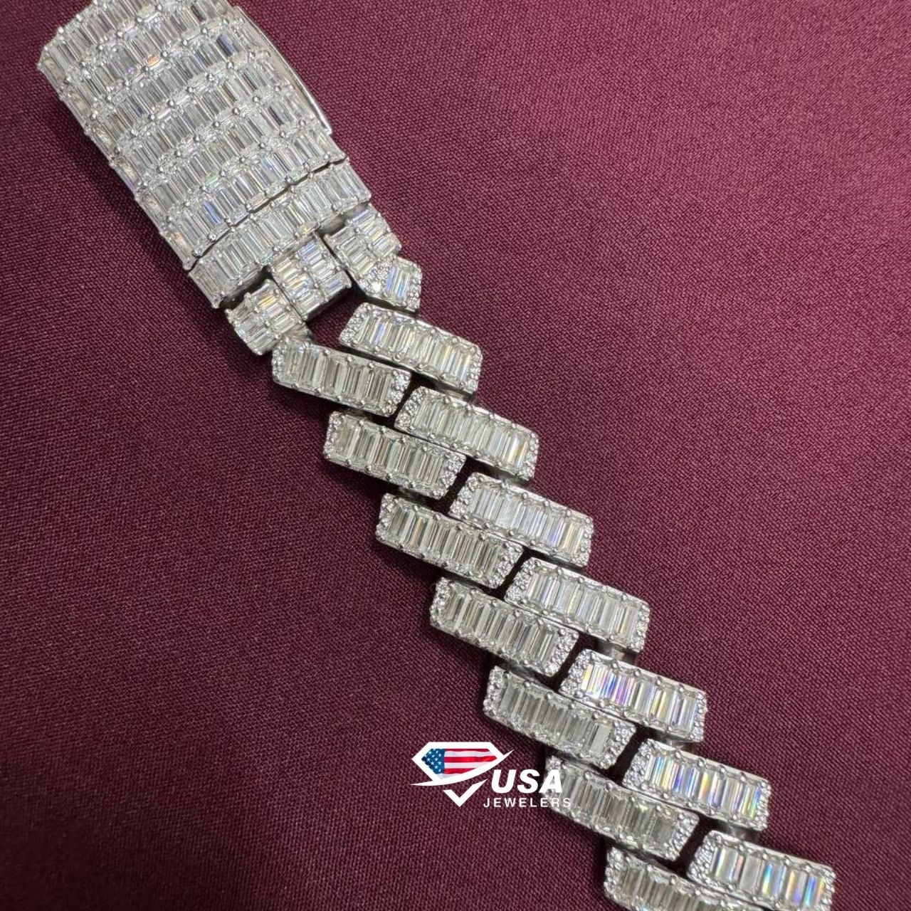 18mm VVS Lab Grown Diamond 925 Sterling Silver Miami Cuban Bracelet for men