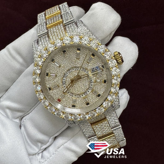 41 mm VVS Lab Diamond Custom Hip Hop Timepiece watch for men's